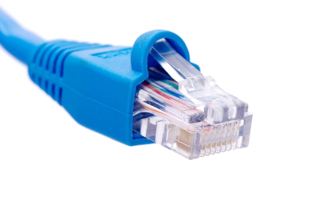 Lan-kabel en connector