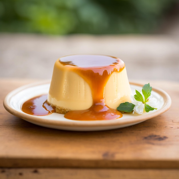 lan recipe with caramel sauce illustration images