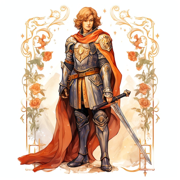 Lance Medieval watercolor fantasy