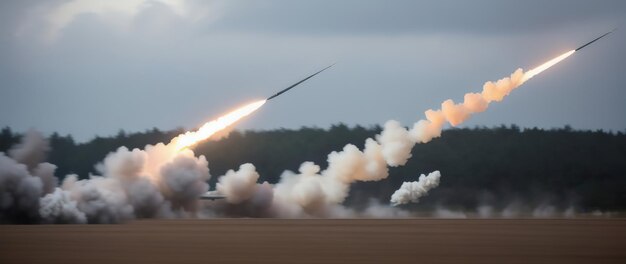 Lancering van een op de grond gebaseerde strategische raket Generatieve AI