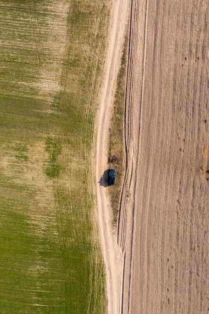 land weg uitzicht above luchtfoto