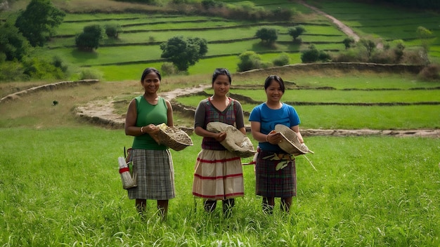 Landbouw van vrouwen uit heuvelachtige stammen