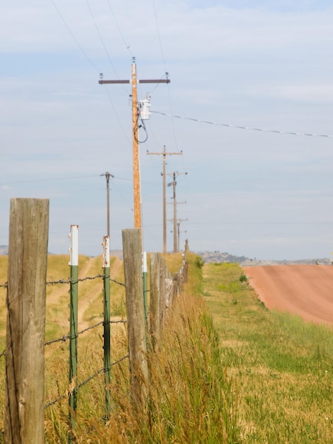 Landbouwbedrijfweg in Fort Collins, Colorado.