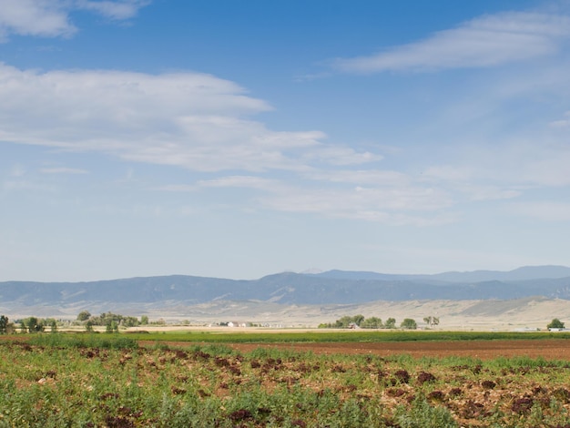 Landbouwgebied in Fort Collins, Colorado.