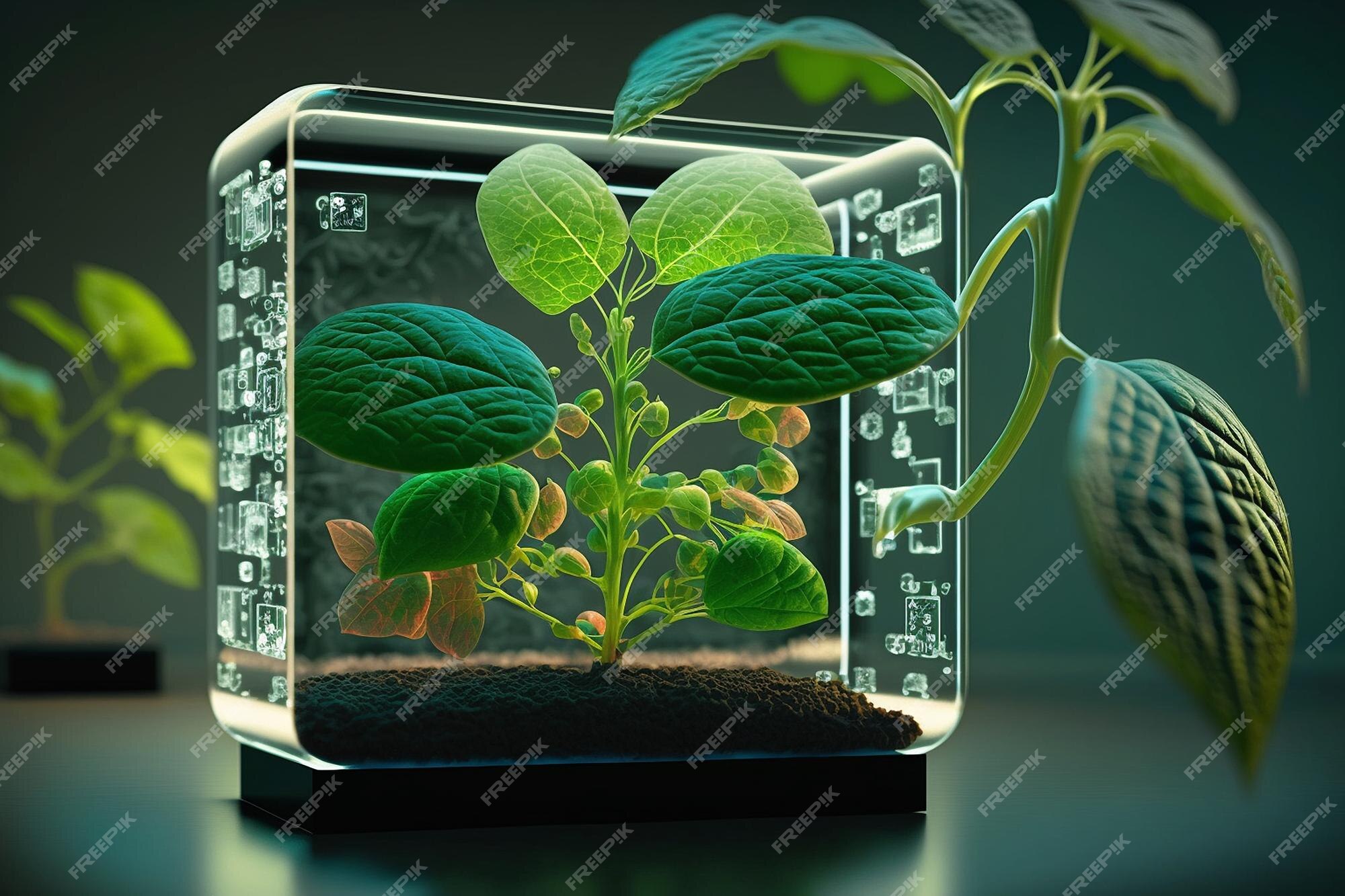 Verplaatsing Landelijk onderpand Landbouwtechnologieën voor het kweken van planten en wetenschappelijk  onderzoeksconcept gemaakt met technologie-generatieve ai | Premium Foto