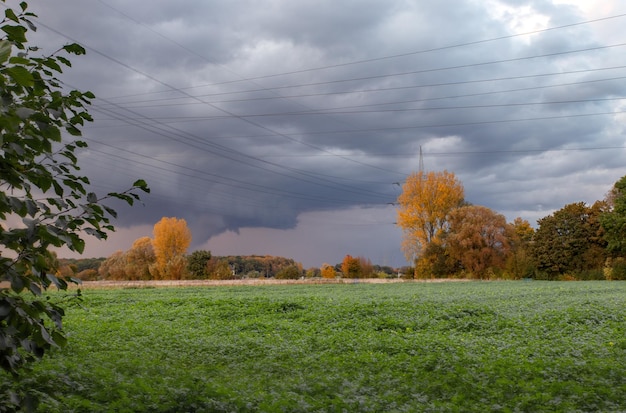 Foto landelijk landschapsgebied in de herfst