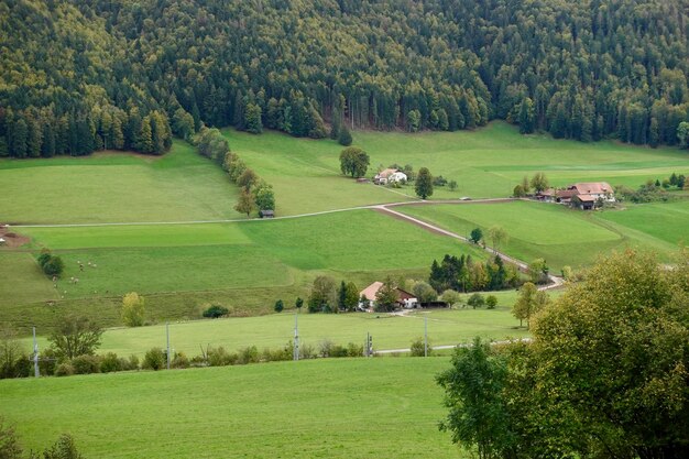 Foto landelijk uitzicht in zwitserland