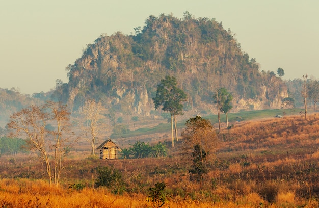 Landelijke landschappen in Noord-Thailand