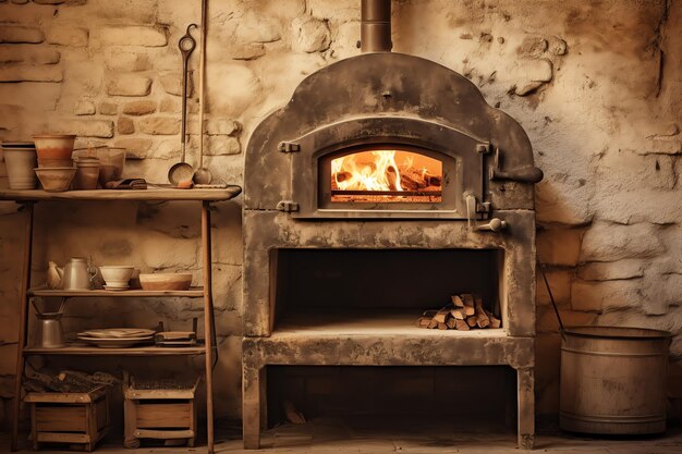 Landelijke oven Vintage landelijke keuken