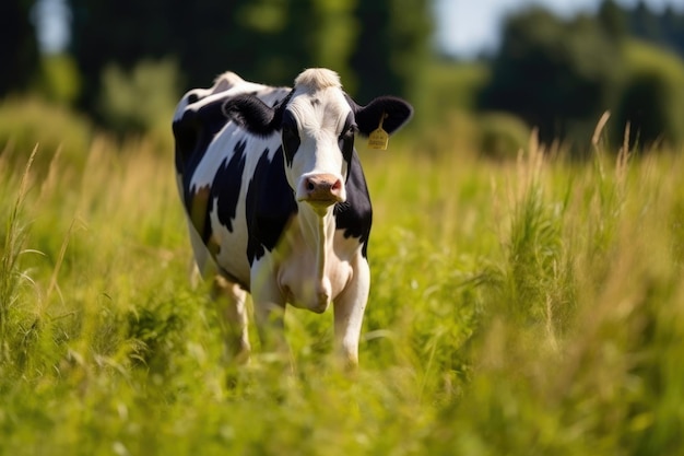 Landelijke sereniteit koe in de weide