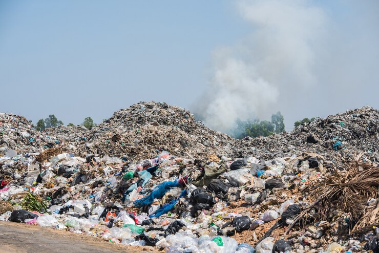 Photo landfill site in thailand