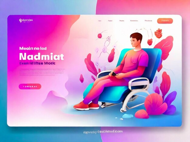 Landing page web banner design layout Human finger touches phone screen vector 3d isometric illustration Mobile interface development and digital interactive technology concept