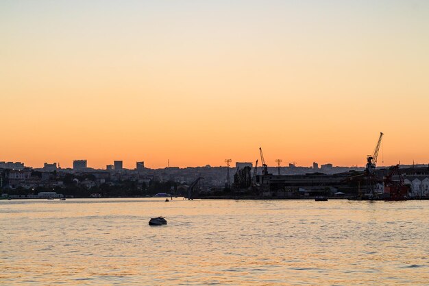 Landing stage on Golden Horn bay in Istanbul