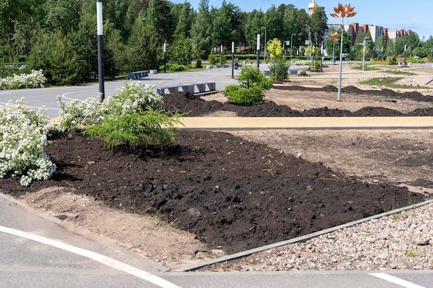 Landinrichting van het stadspark verbetering van de stad