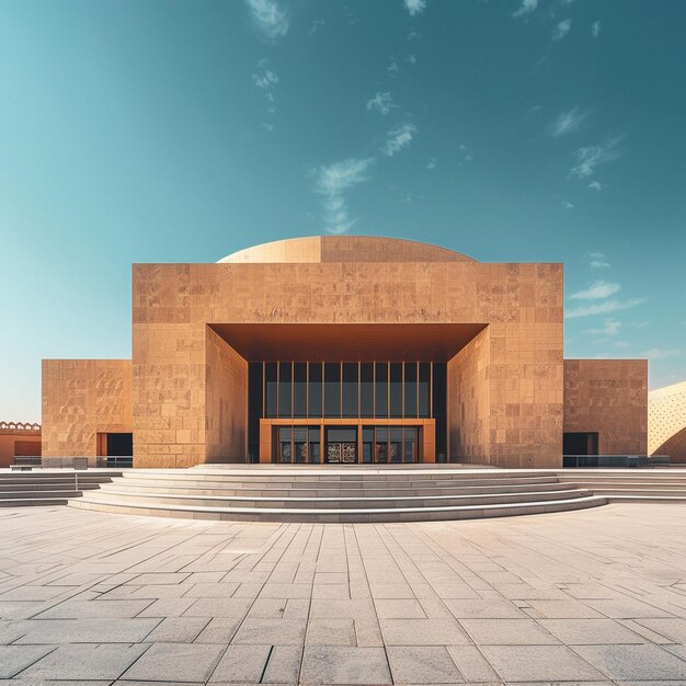 Photo landmark museum in saudi arabia with grand architecture and staircase