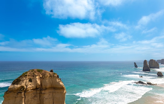 Landmark scenic twelve apostles national park landscape in australia near melbourne