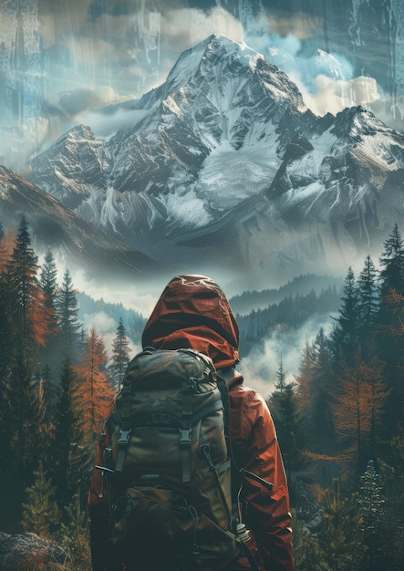 Landscape ad for an outdoor gear company inspiring adventure and exploration