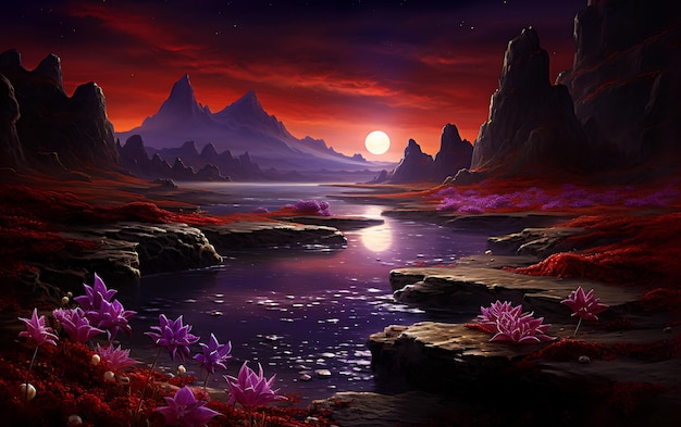 landscape of an alien world