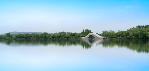 徐州のYunlong湖の景観建築と自然景観