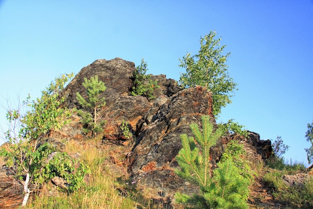 ウラル山脈の秋の風景 ロシア