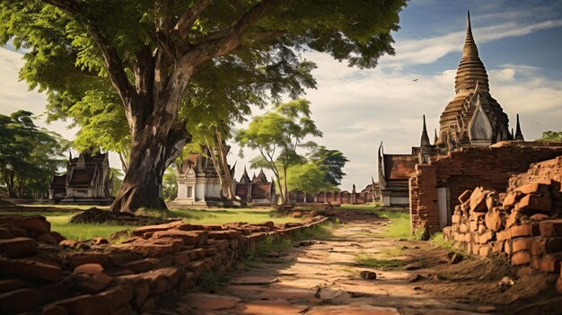 Landscape ayutthaya historical park