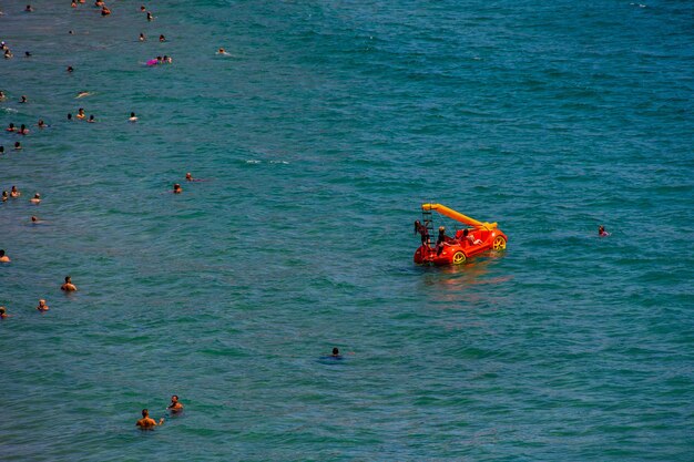 Photo landscape beach in benidorm spain on a warm summer holiday day