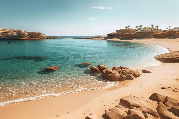 landscape beach blue sky