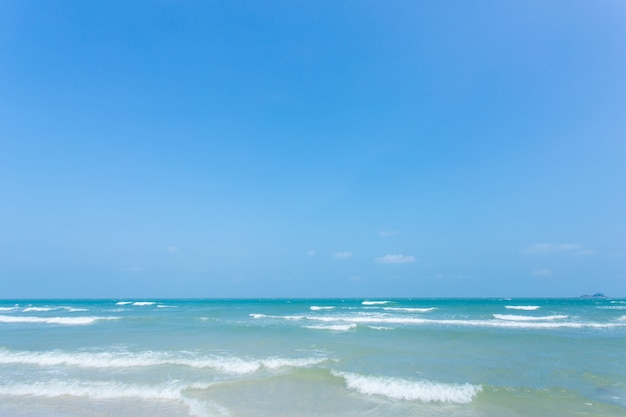 Landscape of beach with sun daylight