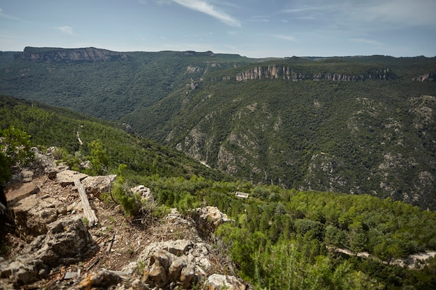 サルデーニャ島の中心部に位置するSaStiddiosaの美しい自然のドリッパーの風景