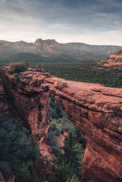 the landscape of big rock cave and forest