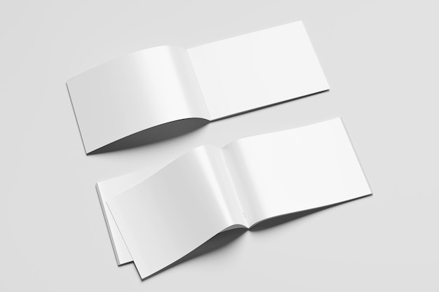 Photo landscape brochure blank mockup