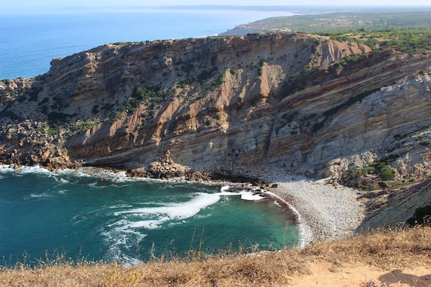 Landscape of Cabo Espichel is a cape on the Portuguese Atlantic
