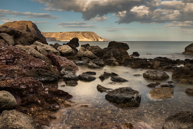 Paesaggio a cala del cuervo. parco naturale di cabo de gata. spagna.