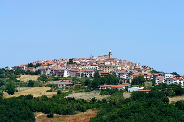 Landscape in campobasso province molise italy along the road to termoli view of palata