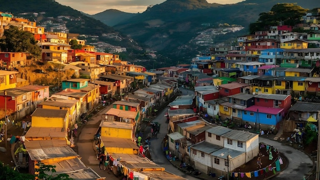 Photo landscape of the cantagalo favela