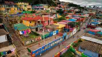 Photo landscape of the cantagalo favela