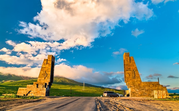 Landscape of the Caucasus Mountains at Vorotan Pass in Armenia