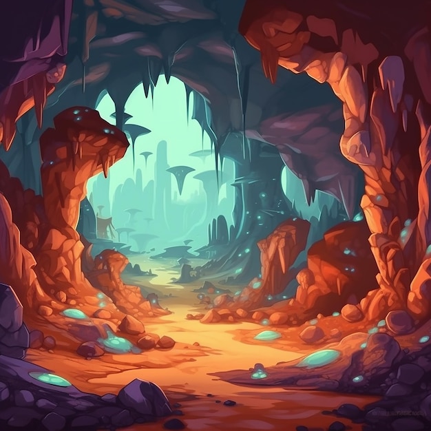 landscape of caverns