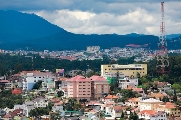 ベトナムのダラット市の風景。