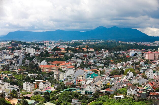 Landscape in the city of Da Lat city Vietnam.