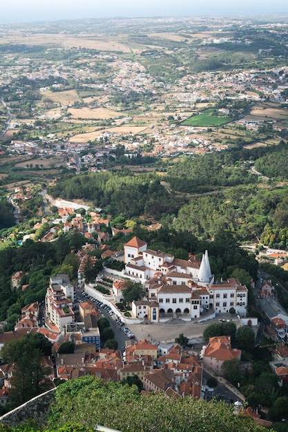 Landscape city and forest from Sintra Portual