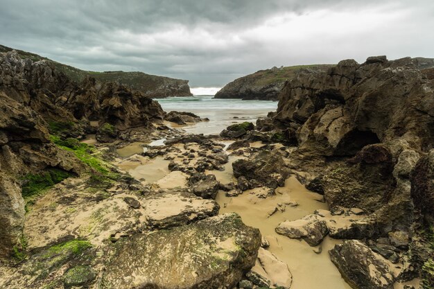 Landscape on the coast of Cue. Asturias. Spain.