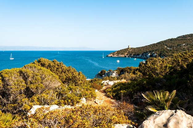 Foto paesaggio della costa della sardegna