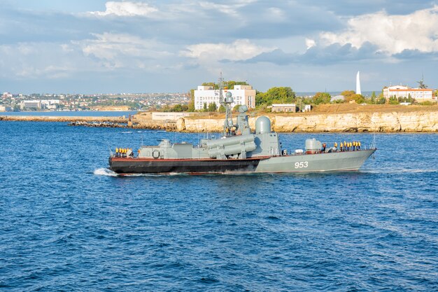 Landscape of Crimea and the Black Sea coast Resort town