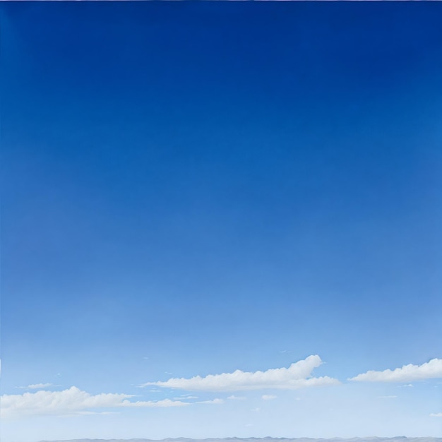 Landscape of a deep blue sky with a few wispy clouds