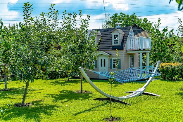 Landscape design Beautiful view of landscaped garden in backyard