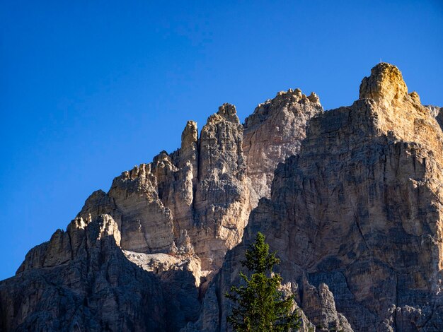 Landscape of the dolomites in alta badia person