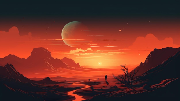 landscape from another world