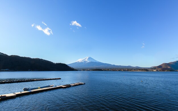 Landscape of Fuji Mountain at Lake Kawaguchiko