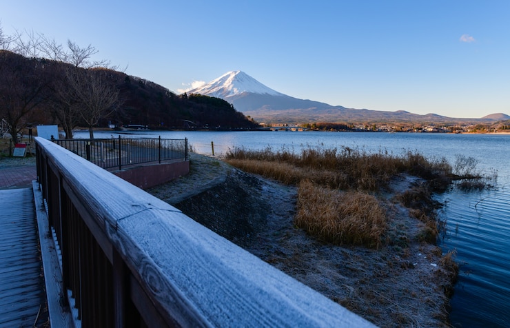 Photo 河口湖の富士山の風景